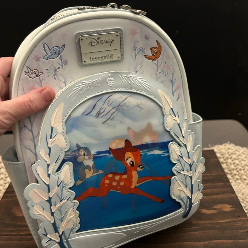 Loungefly Disney Bambi Mini Bag - Light Blue and White